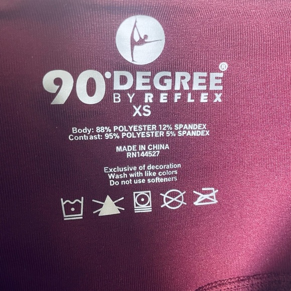90 Degree By Reflex Burgundy Leggings - Picture 4 of 7